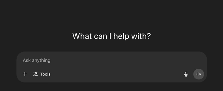 ChatGPT checking today's weather - thinking, then a tool call, then an answer